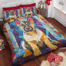 Load image into Gallery viewer, German Shepherd Christmas Quilt Bed Set - Perfect Gift for Dog Lovers Blanket PopCulturePrints
