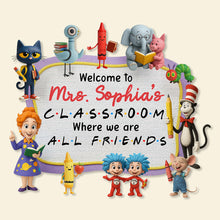 Load image into Gallery viewer, Welcome to Mrs. Sophia's Classroom - Personalized Doormat for Teachers Doormat PopCulturePrints
