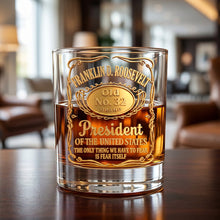 Load image into Gallery viewer, Personalized Vintage Style Round Glass - A Timeless Patriotic Keepsake for History Lovers
