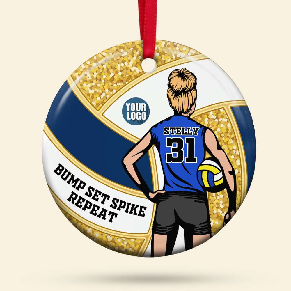Custom Volleyball Player Ornament - Personalized Gift Ornament PopCulturePrints