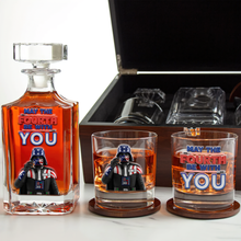 Load image into Gallery viewer, May the Fourth Be With You - Personalized Independence Day Decanter Set for Star Wars Fans Whiskey Bottle PopCulturePrints
