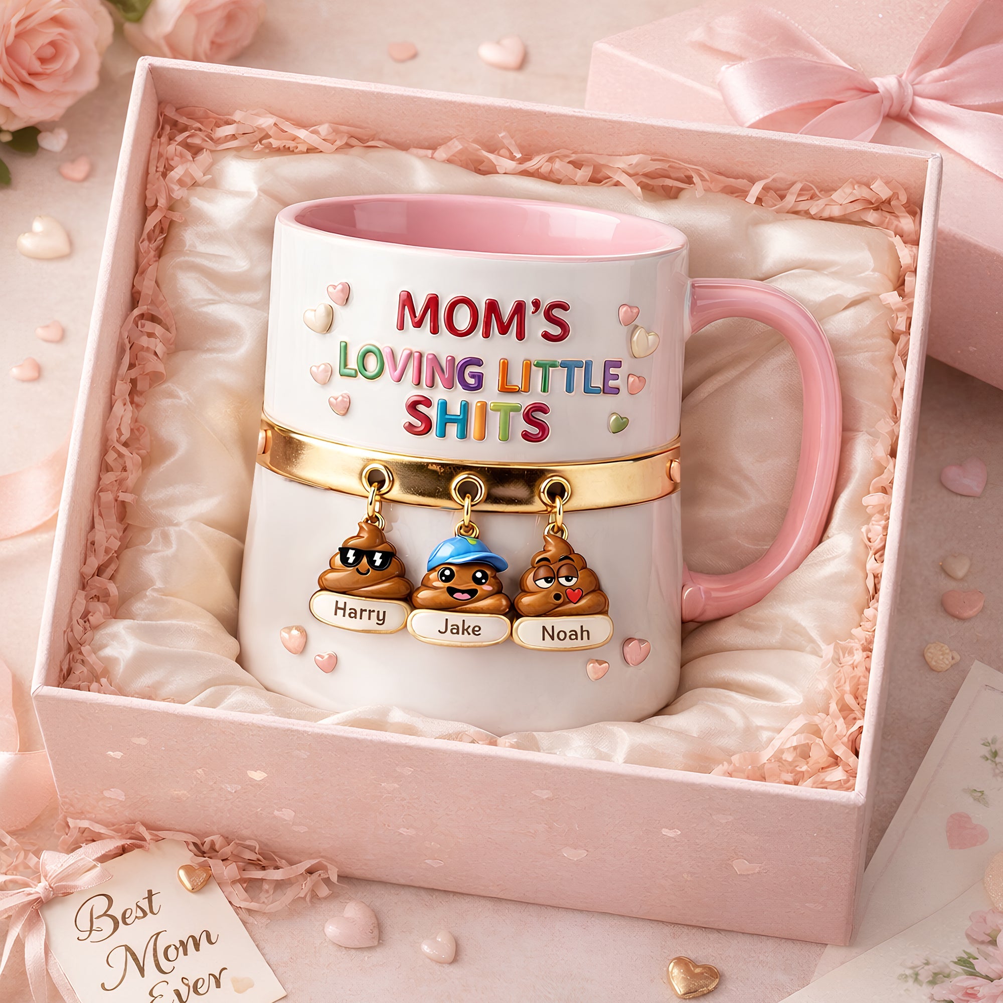 “Mommy’s Loving Little Shits” – Personalized Mug for Mom or Grandma – Funny Mother’s Day Gift Coffee Mug PopCulturePrints