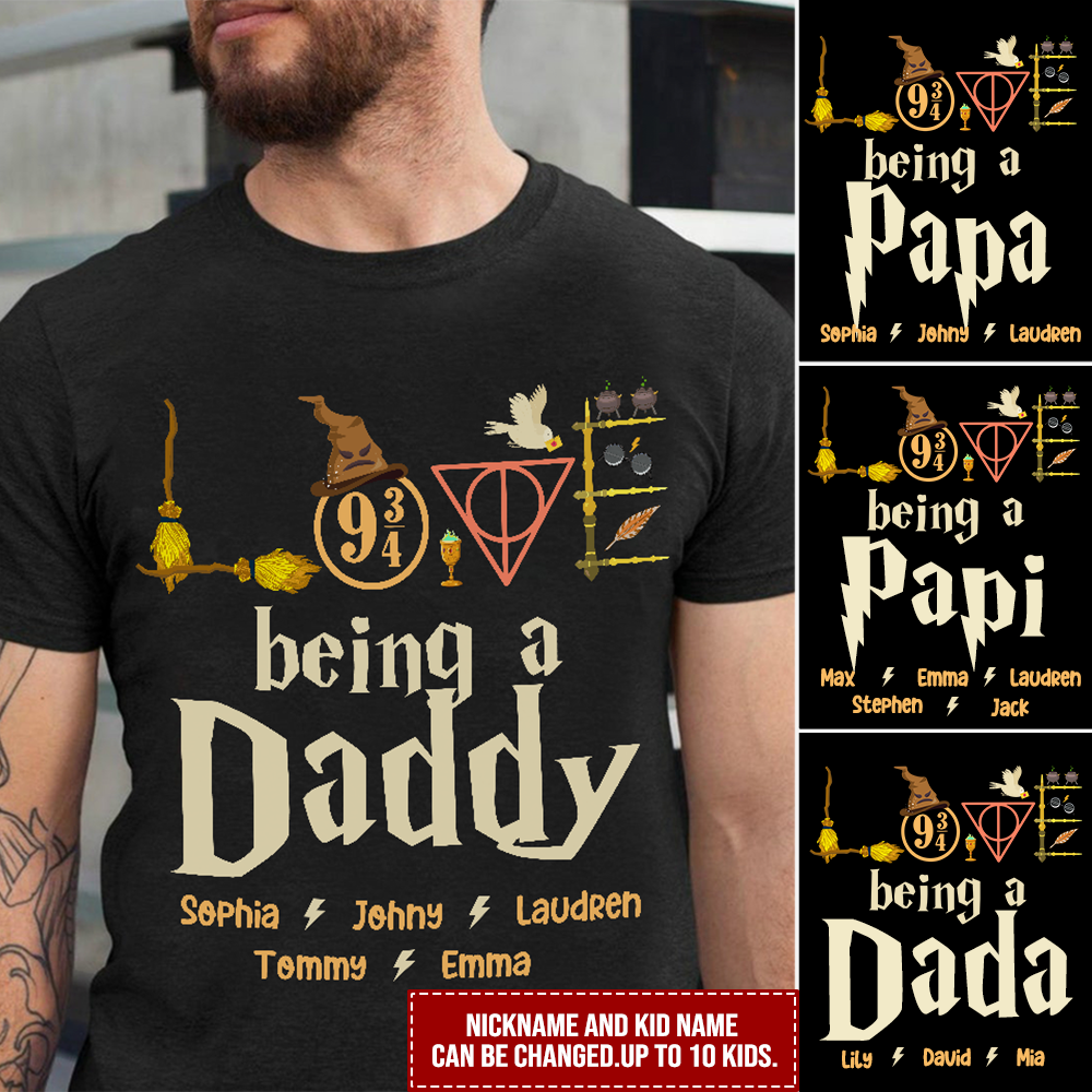 Custom Harry Potter Father's Day T-Shirt - Being a Daddy