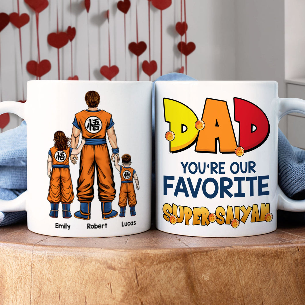 Custom Super Dad Dragon-Themed Coffee Mug Coffee Mug PopCulturePrints