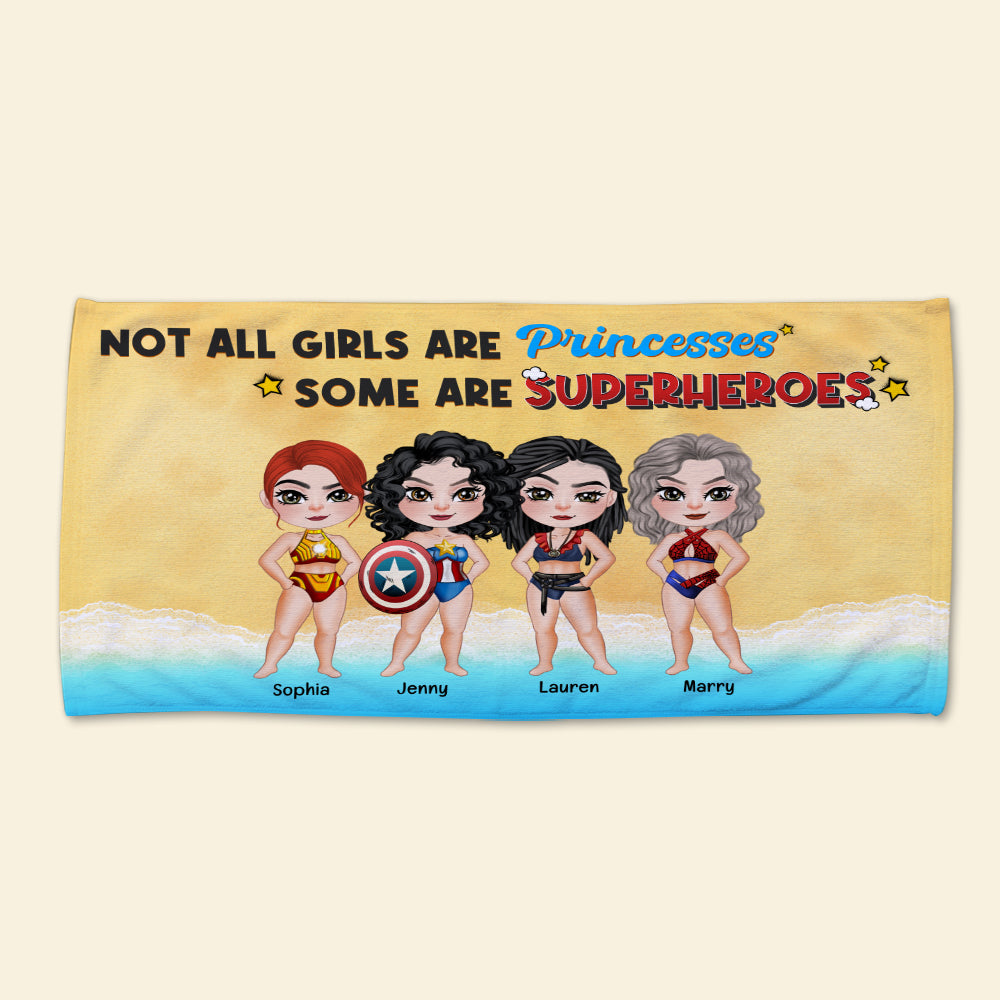 Superhero Beach Towel, Personalized for Girls Beach Towel PopCulturePrints