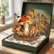 Load image into Gallery viewer, "A Touch of Whimsy for Mom - Whimsical Mushroom Mom Suncatcher - Personalized Gift for Moms" Ornament PopCulturePrints
