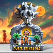 Load image into Gallery viewer, Best Super Saiyan Dad Ever - Personalized Acrylic Plaque Gifts for Fathers, Dads, and Grandpas Shaped Plaques PopCulturePrints
