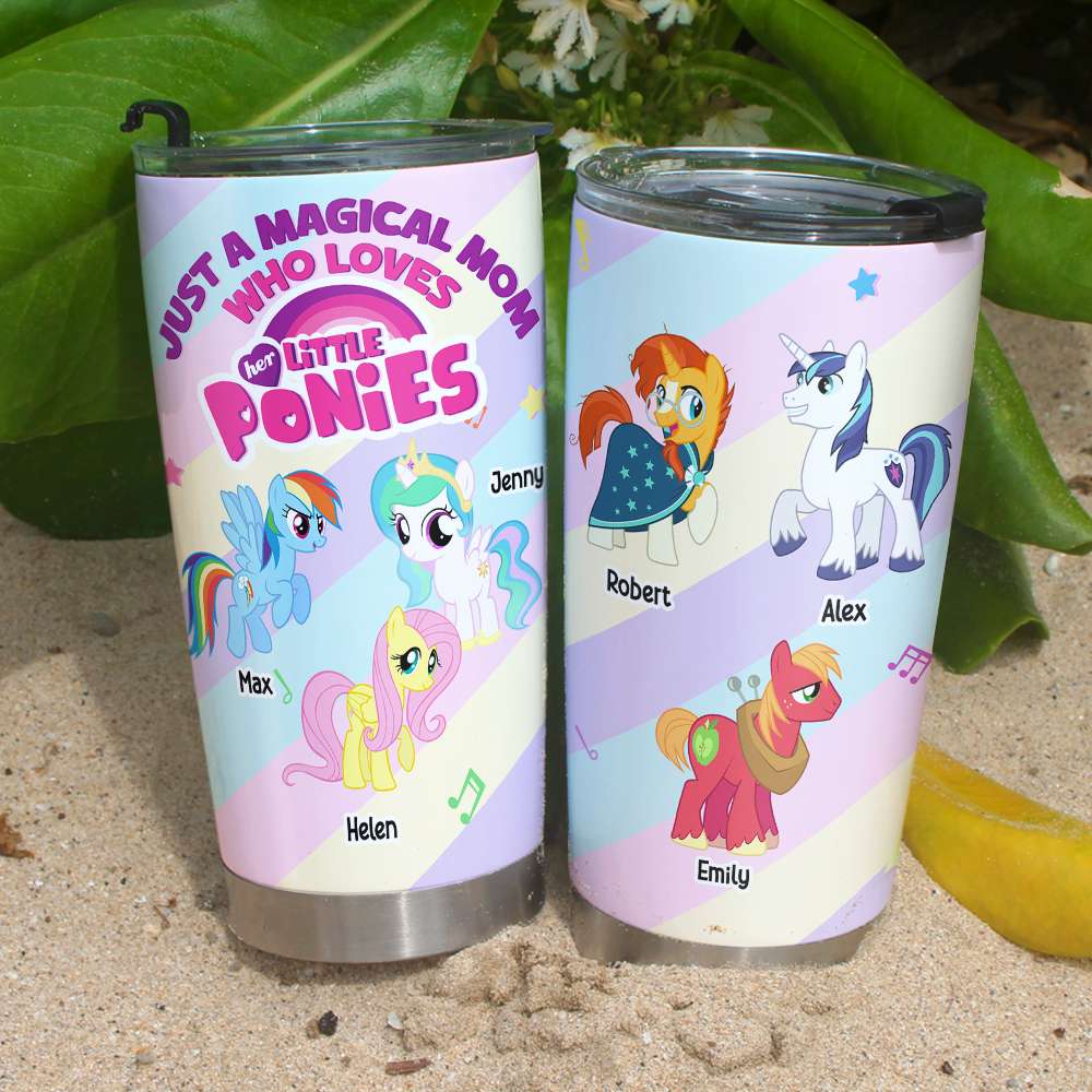 Personalized Magical Mom Tumbler - Little Ponies Design