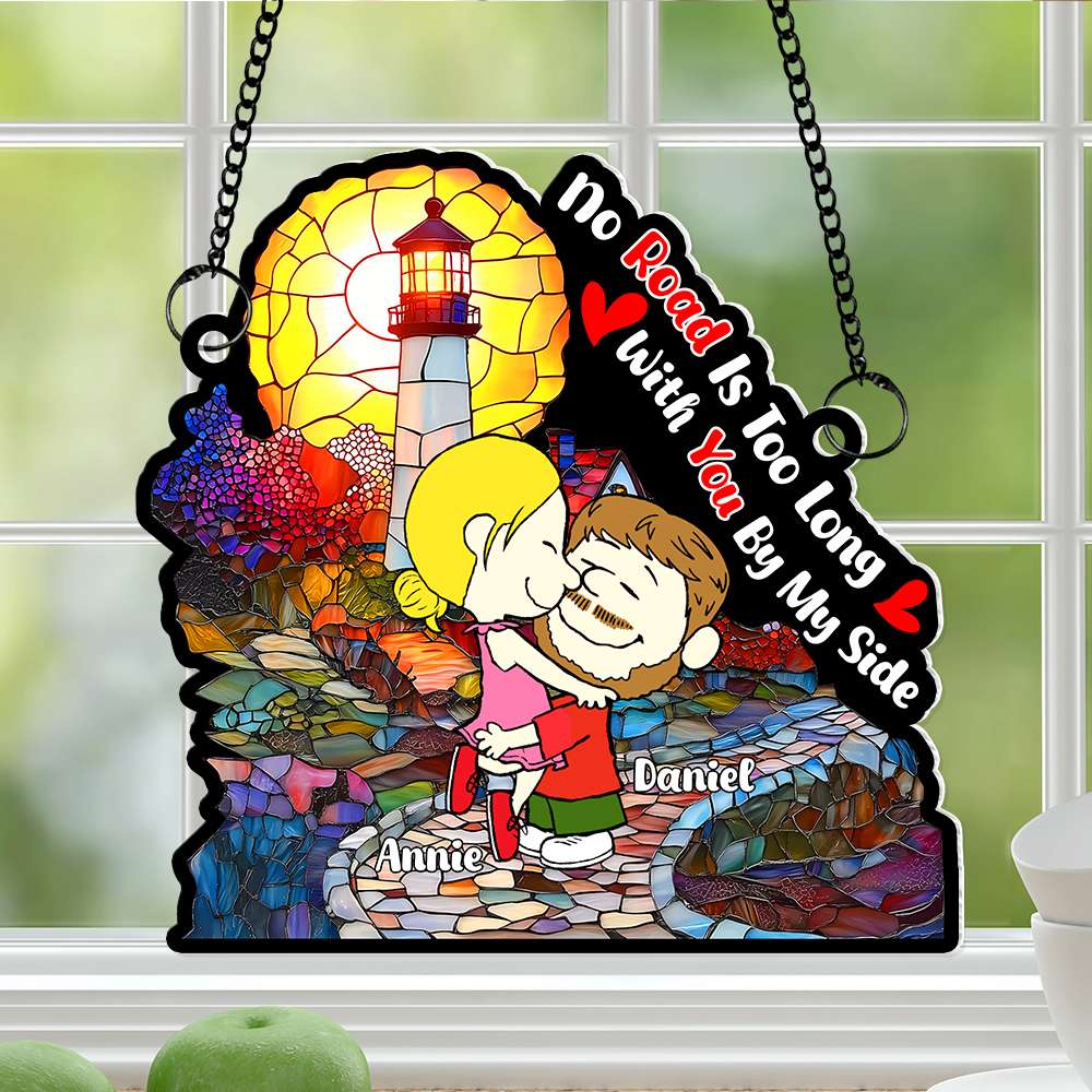 Personalized Suncatcher Ornament for Couples | Unique Valentine's Day Gifts Ornament PopCulturePrints