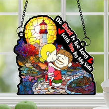 Load image into Gallery viewer, Personalized Suncatcher Ornament for Couples | Unique Valentine&#39;s Day Gifts Ornament PopCulturePrints
