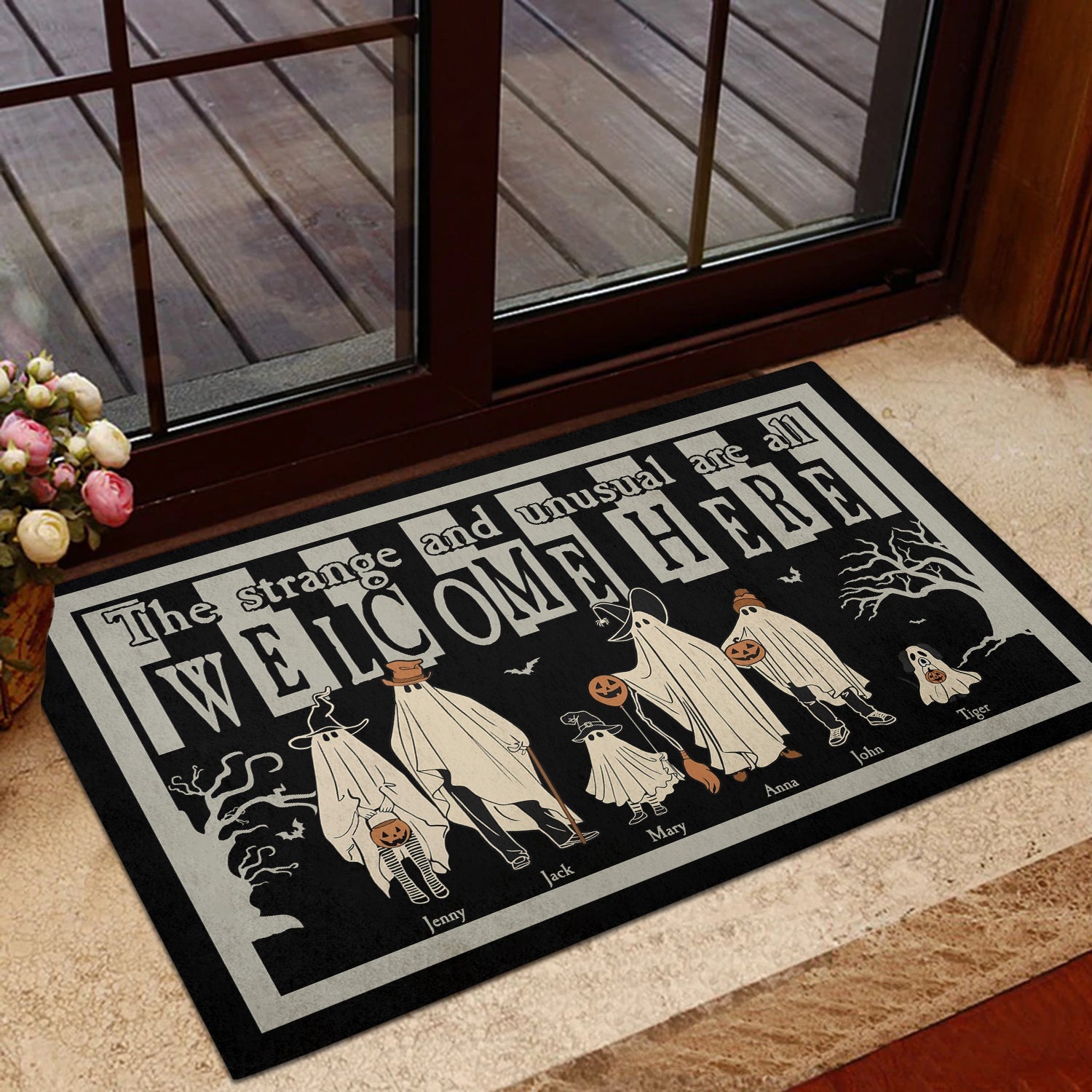 Personalized Halloween Family Welcome Door Mat Doormat PopCulturePrints