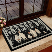 Load image into Gallery viewer, Personalized Halloween Family Welcome Door Mat Doormat PopCulturePrints
