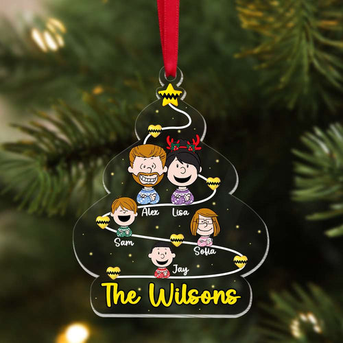 Personalized Family Christmas Ornament - Custom Cartoon Characters Ornament PopCulturePrints