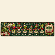 Load image into Gallery viewer, “Presents This Way” - Personalized Mischievous Family Quilted Table Runner - Unique Gifts for Christmas Celebrations
