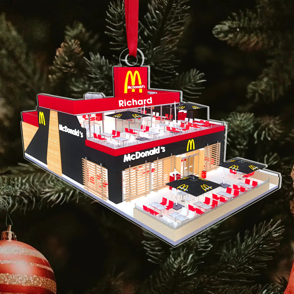 Personalized Fast Food Restaurant Acrylic Ornament Ornament PopCulturePrints