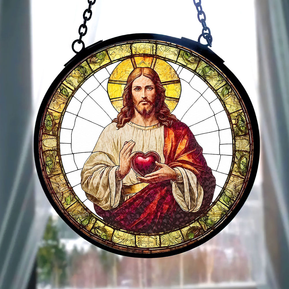 Personalized Stained Glass Art for Jesus Lovers - Easter Day Gift Ornament PopCulturePrints