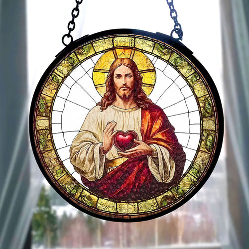 Personalized Stained Glass Art for Jesus Lovers - Easter Day Gift Ornament PopCulturePrints