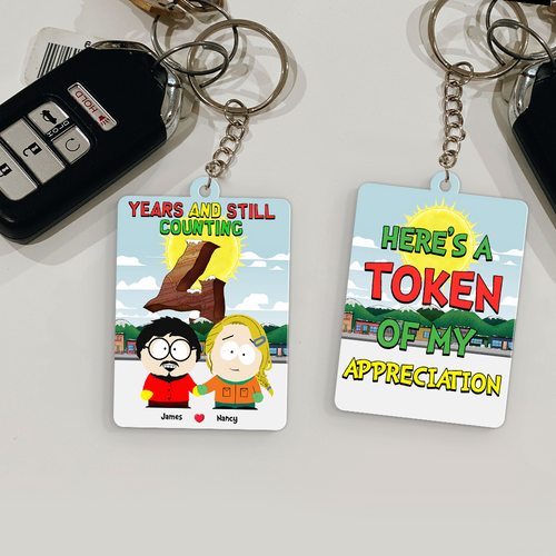 Personalized Couple Keychain - Unique Valentine's Day Gifts for Lovebirds Keychains PopCulturePrints