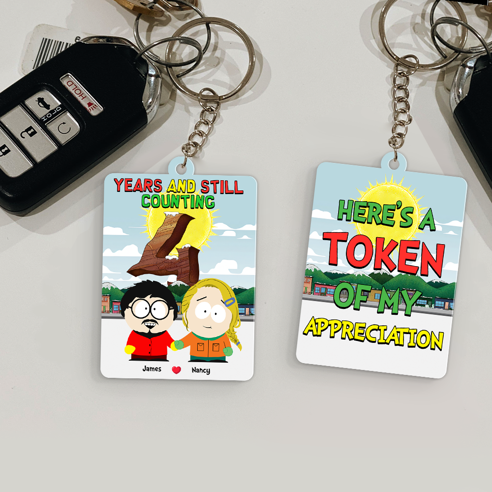 Personalized Couple Keychain - Unique Valentine's Day Gifts for Lovebirds Keychains PopCulturePrints