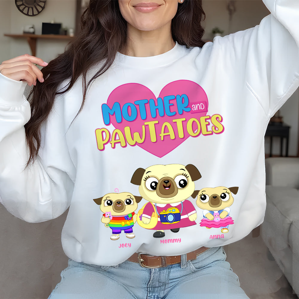 “Celebrate the Love Between a Mother and Her Pawsome Family” - Personalized Mom Shirt - Gift for Mom, Grandma, and Pet Lovers Shirts PopCulturePrints