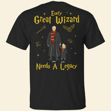 Load image into Gallery viewer, Custom Wizard Legacy T-shirt - Personalized Father and Child Magical Gift
