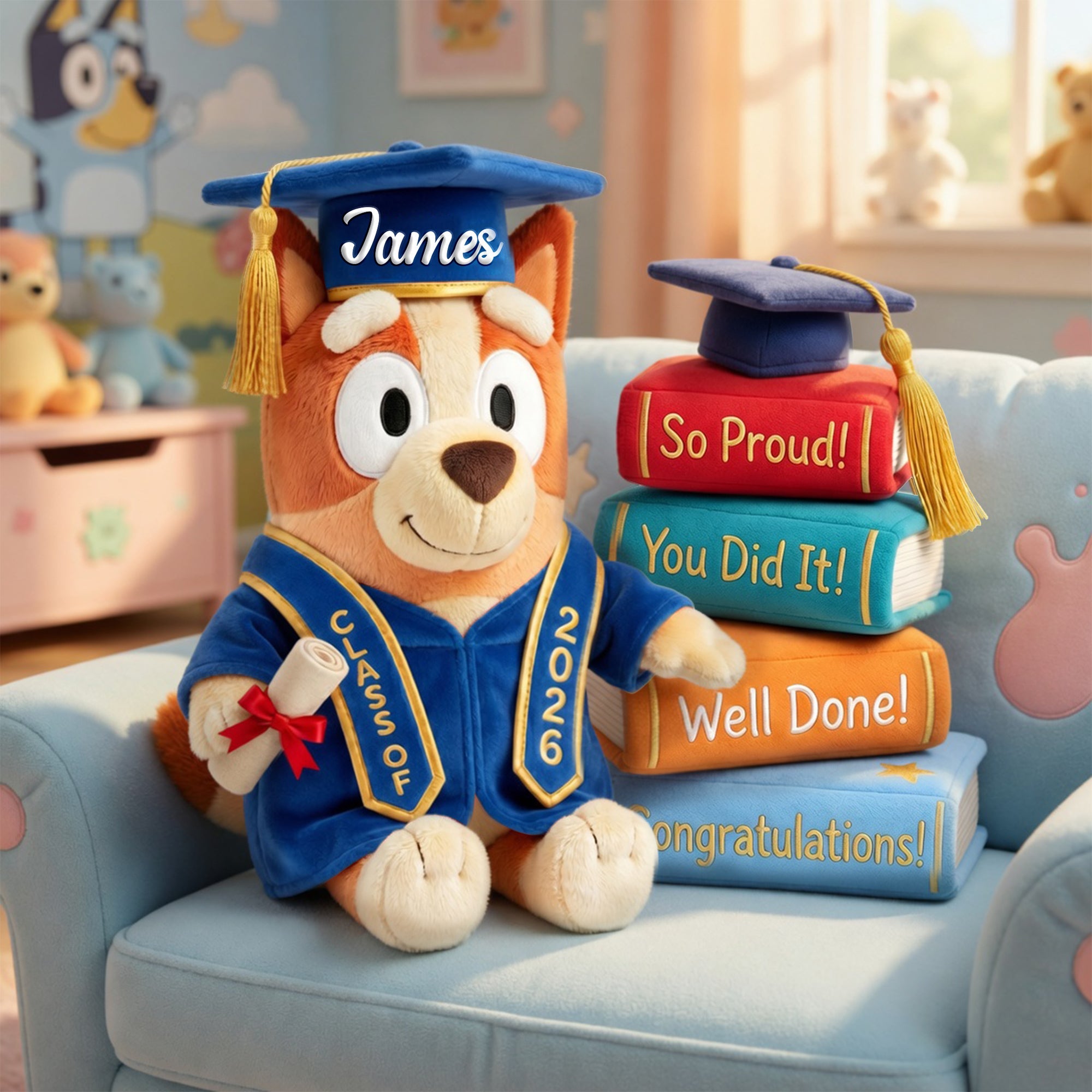 Celebrate Achievement with Our Congrats Graduate Shaped Pillow – Personalized Gift for Graduates Pillow PopCulturePrints