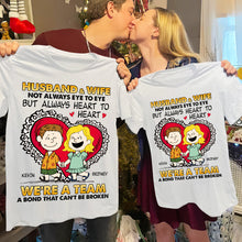 Load image into Gallery viewer, Personalized Cartoon Couple Shirts - Heart to Heart Design
