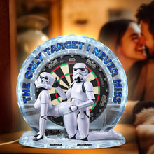Load image into Gallery viewer, The Only Target I Never Miss - Personalized Humorous Light Box for Couples Light Box PopCulturePrints
