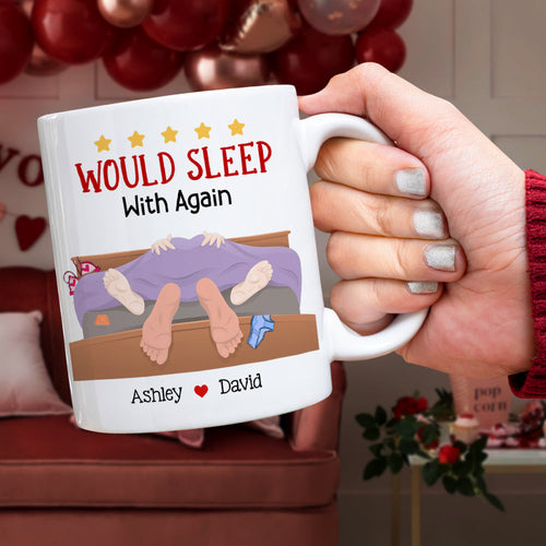 Personalized Couple Mug: Would Sleep With Again Coffee Mug PopCulturePrints