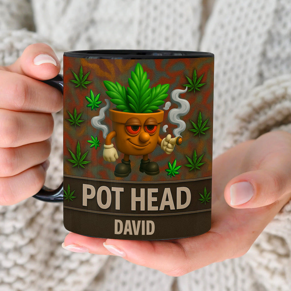 "Elevate Your Coffee Experience" - Pot Head Mug - Personalized Gift for Men Coffee Mug PopCulturePrints