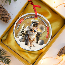 Load image into Gallery viewer, Personalized Pet Lover&#39;s Christmas Ornament - Turned On The Fireplace Ornament PopCulturePrints
