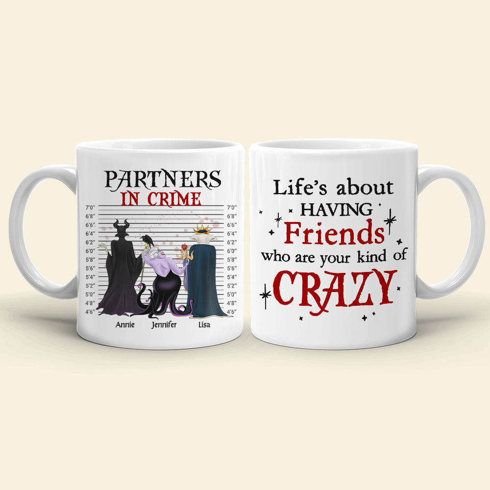 Partners in Crime Personalized Mug - Villain Friends Edition Coffee Mug PopCulturePrints