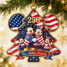 Load image into Gallery viewer, Celebrate 250 Years of Family Love - Patriotic Christmas Ornament - Personalized Gift for Families, Friends, and Loved Ones
