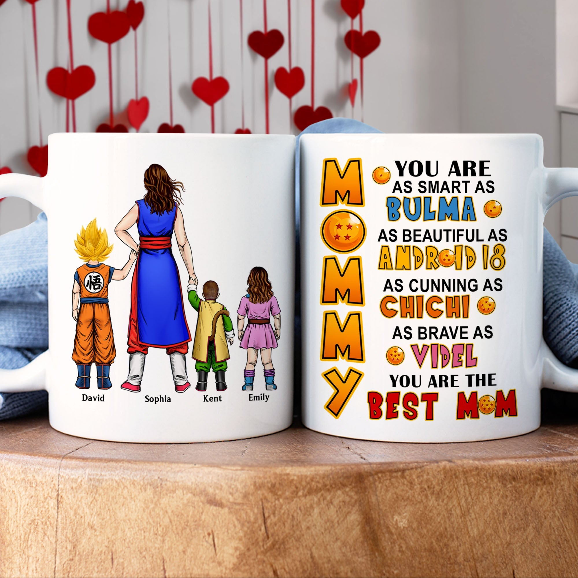 Custom Anime Mom Mug - Personalized Mother's Day Gift Coffee Mug PopCulturePrints