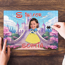 Load image into Gallery viewer, Custom Princess Photo Jigsaw Puzzle for Kids - Personalized Gift Wood Sign PopCulturePrints
