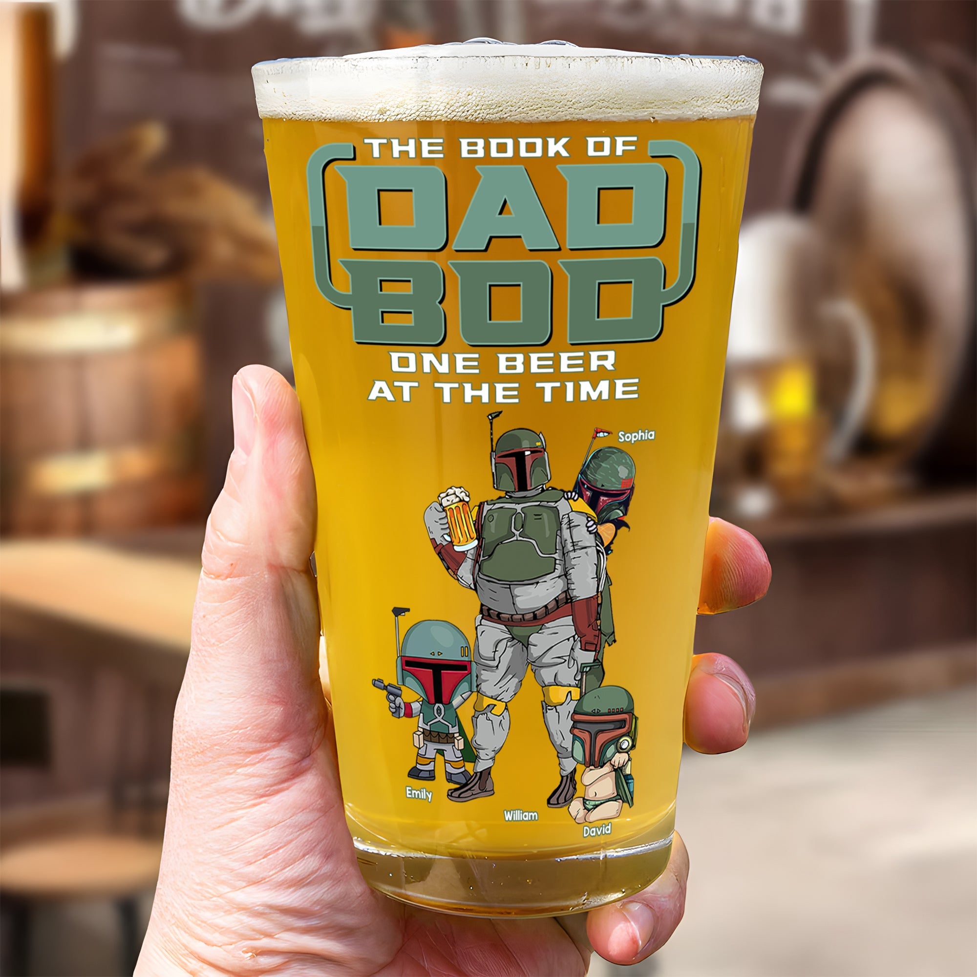 Personalized Dad Bod Beer Glass - Perfect Father's Day Gift Beer Glasses PopCulturePrints