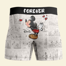 Load image into Gallery viewer, Personalized Couple Boxers - Together &amp; Forever Design Boxer Briefs PopCulturePrints
