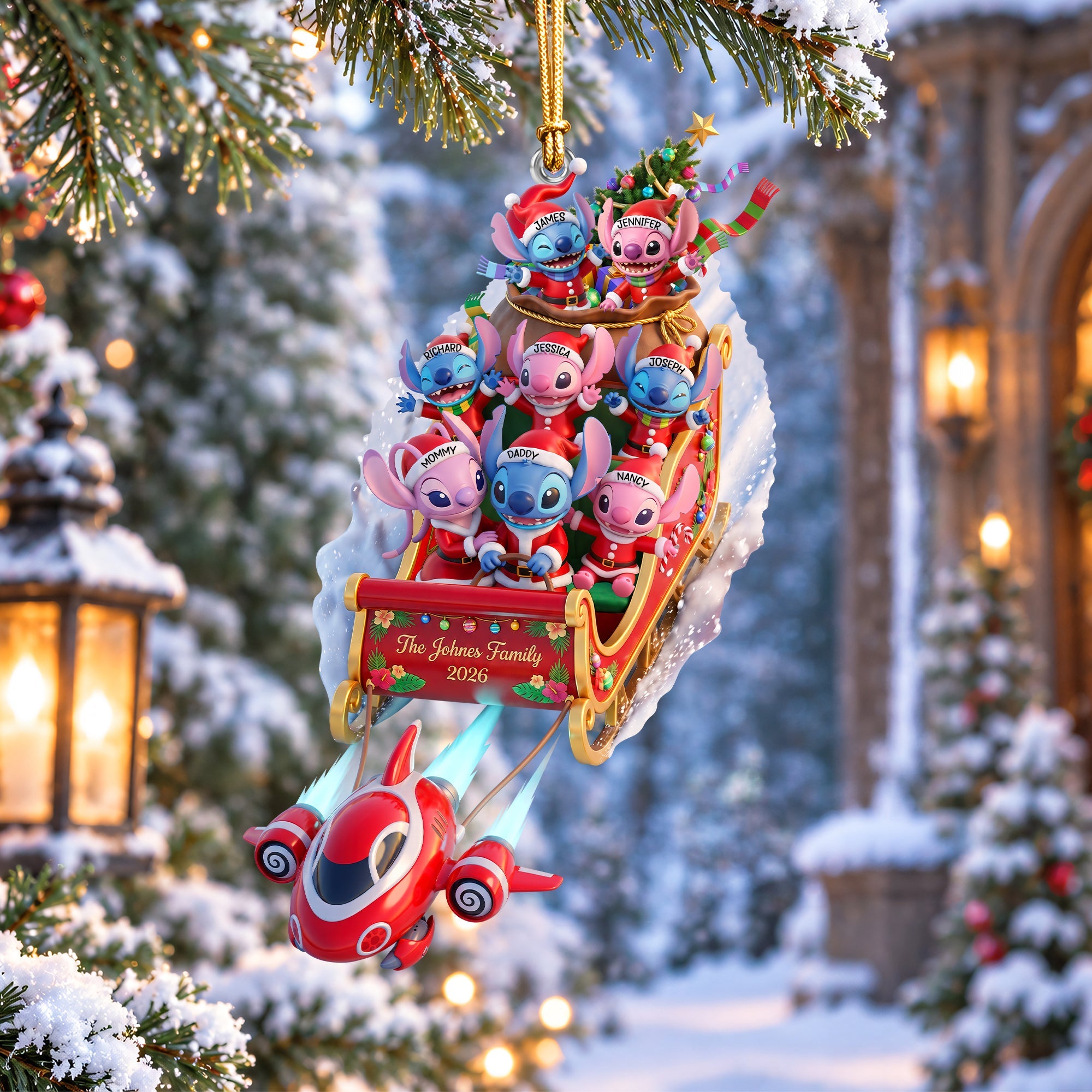 Mischievous Ride Family Ornament - Personalized Gifts For Family 02qhqn110926 Ornament PopCulturePrints