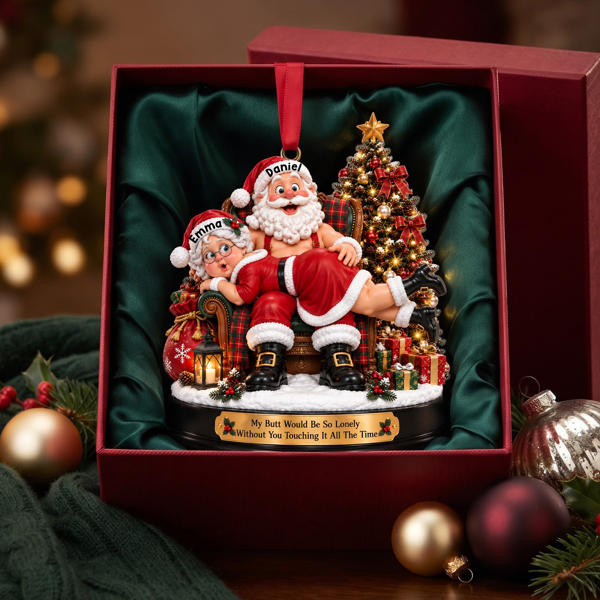Naughty Lovers Christmas Ornament - Personalized Gifts For Couple 02NALU230926 Ornament PopCulturePrints