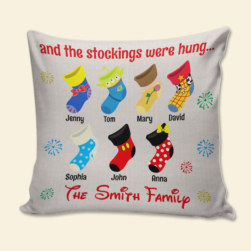 Personalized Christmas Stockings Family Pillow - CC-02NATN231023