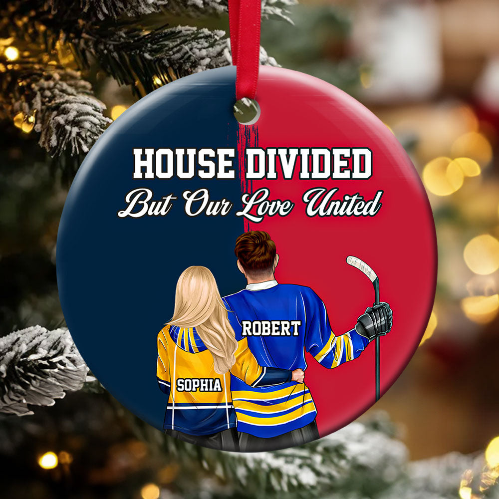 Personalized Hockey Couple Christmas Ornament - Unique Holiday Gift for Valentine's Day Gifts Ornament PopCulturePrints