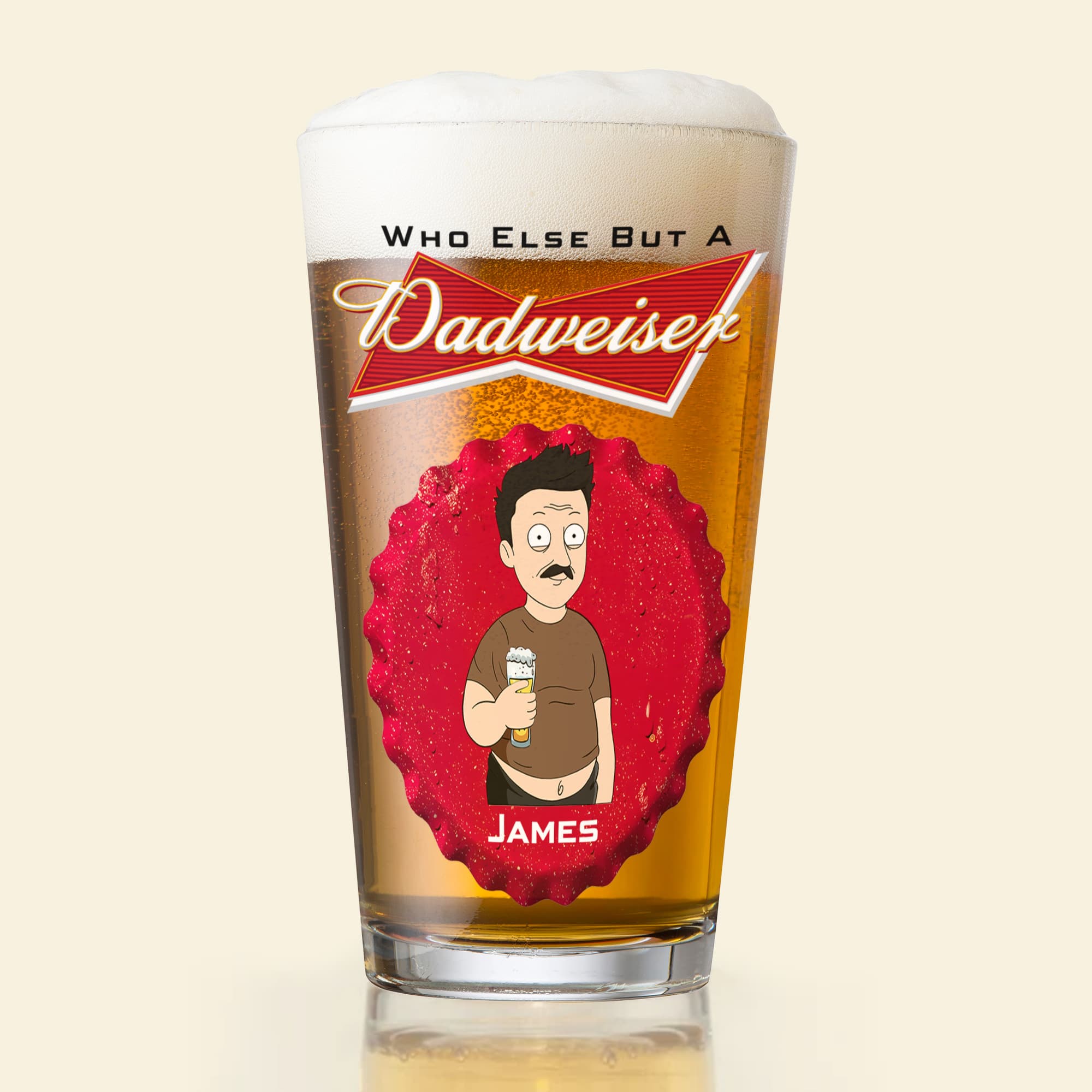 Personalized Dad Beer Glass - Novelty Gift for Father's Day Beer Glasses PopCulturePrints