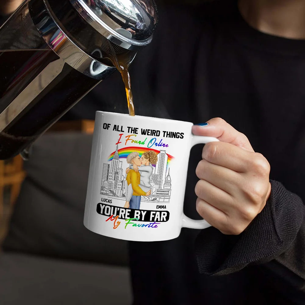 You're By Far My Favorite - Personalized White Edge-to-Edge Mug Mug PopCulturePrints