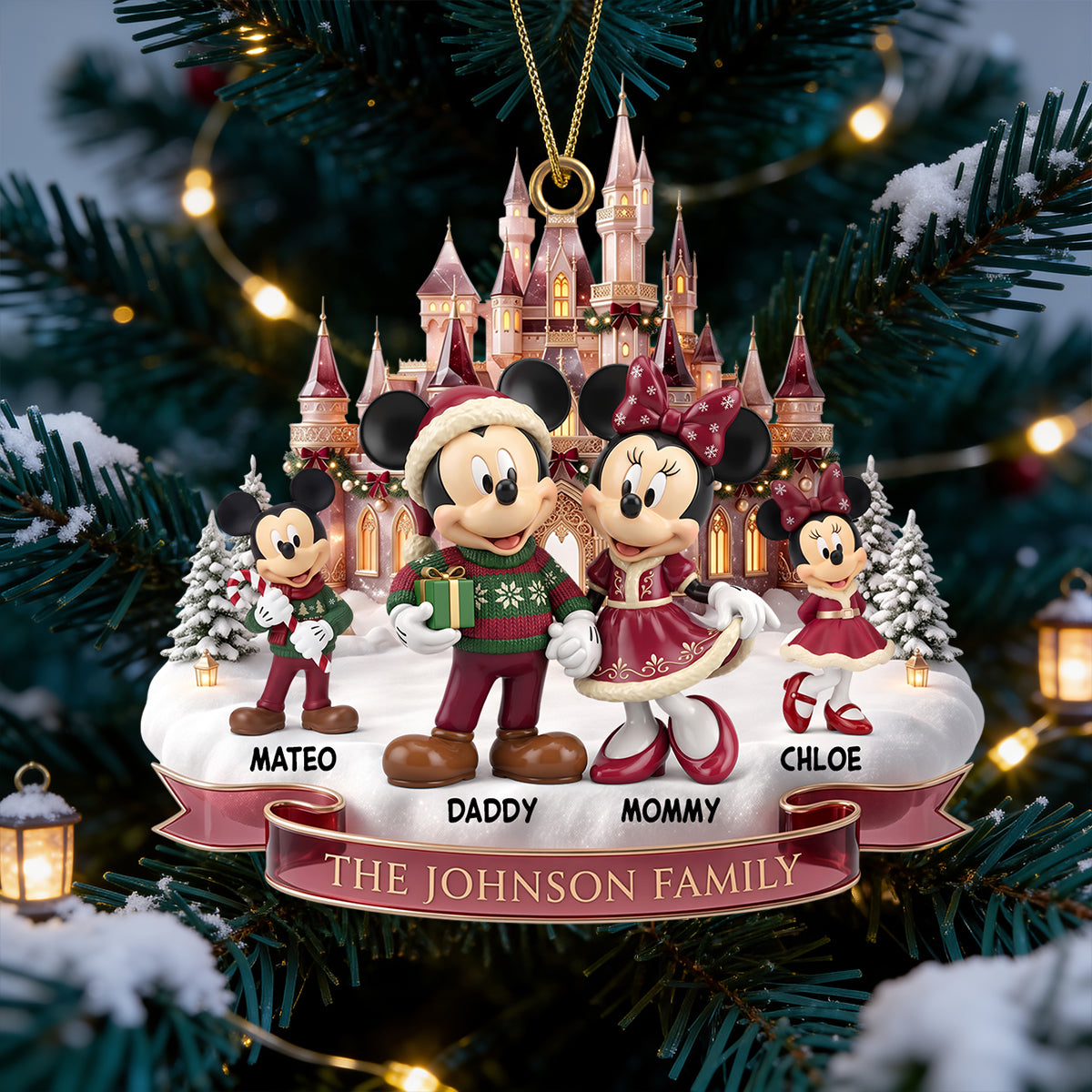 Cozy Christmas Family Ornament - Personalized Holiday Gift for Loved Ones
