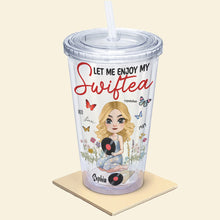 Load image into Gallery viewer, Enjoy My SwifTea | Personalized Acrylic Tumbler for Music Lovers Tumbler Cup PopCulturePrints
