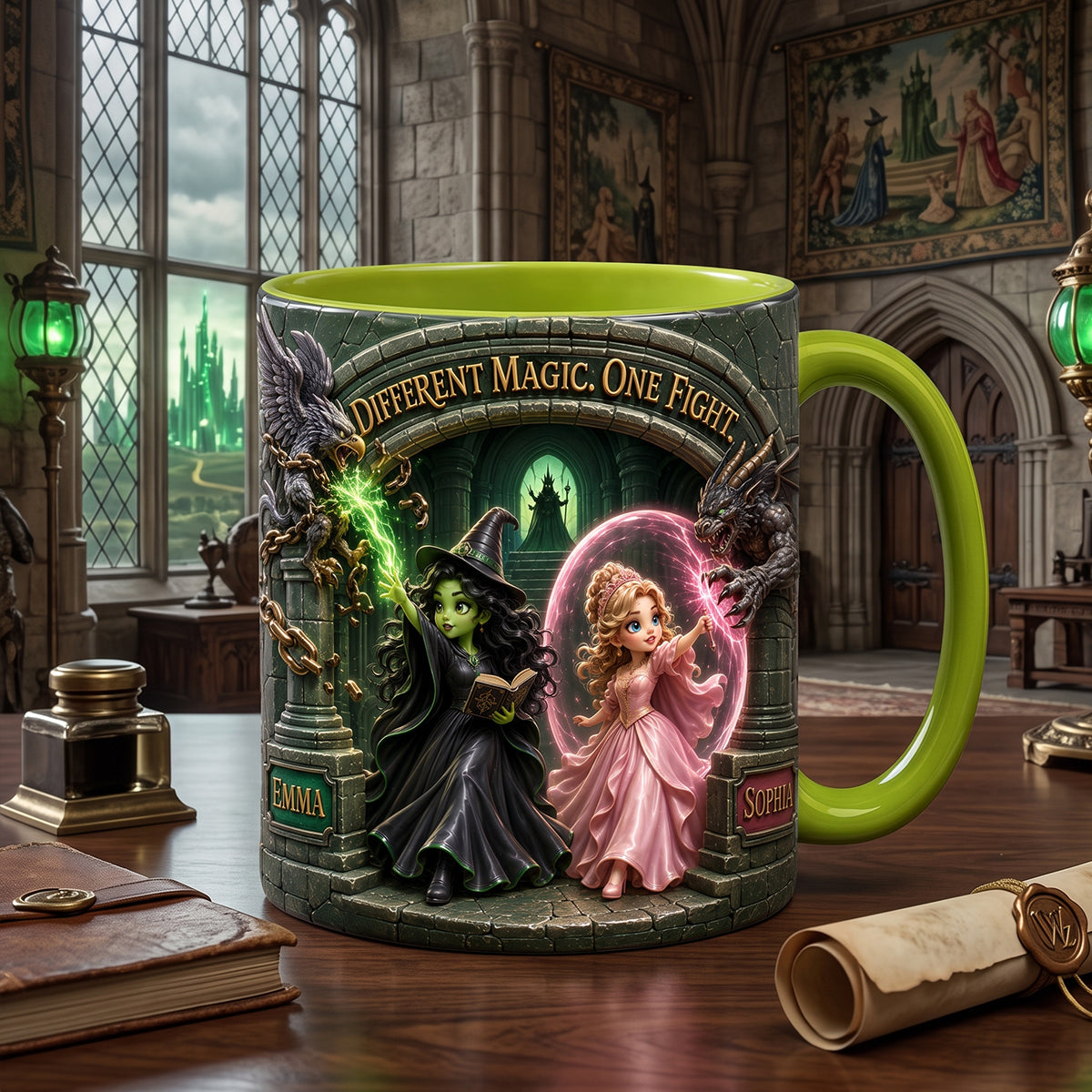Different Magic, One Fight - Enchanted Coffee Mug - Custom Personalized Gift for Friends Coffee Mug PopCulturePrints