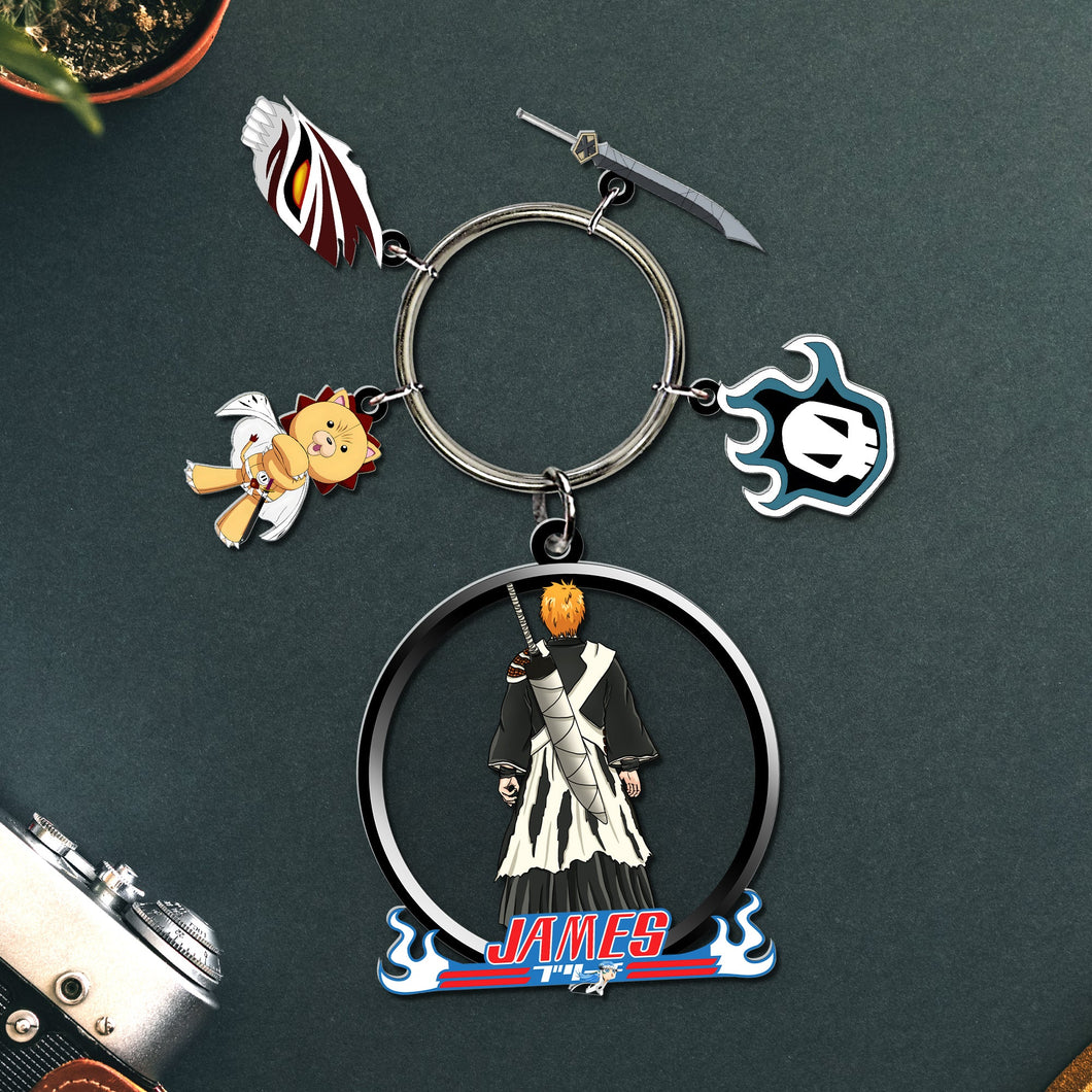 Custom Anime Character Keychain with Charms Keychains PopCulturePrints