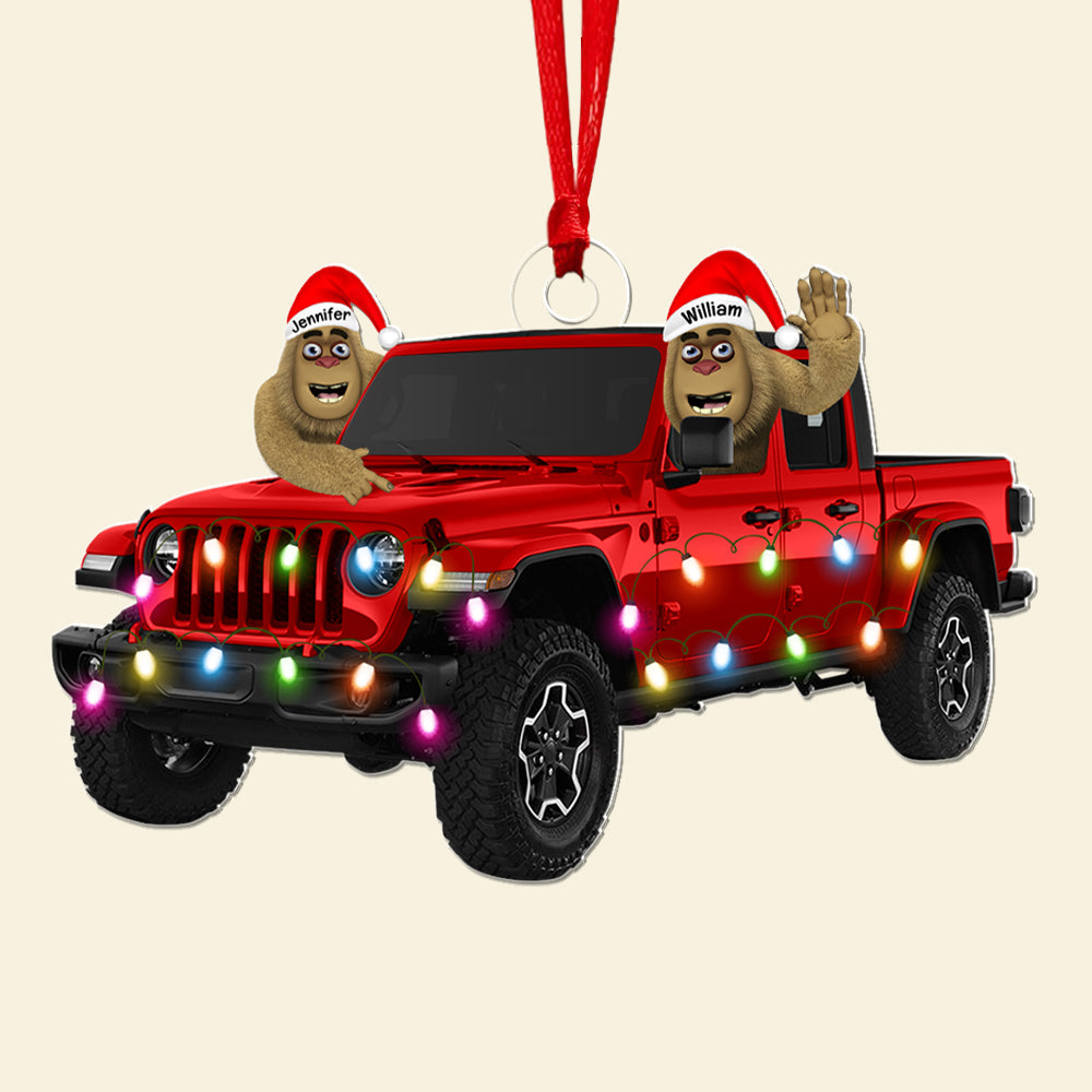 Personalized Off-Road Bigfoot Christmas Ornament for Adventurers