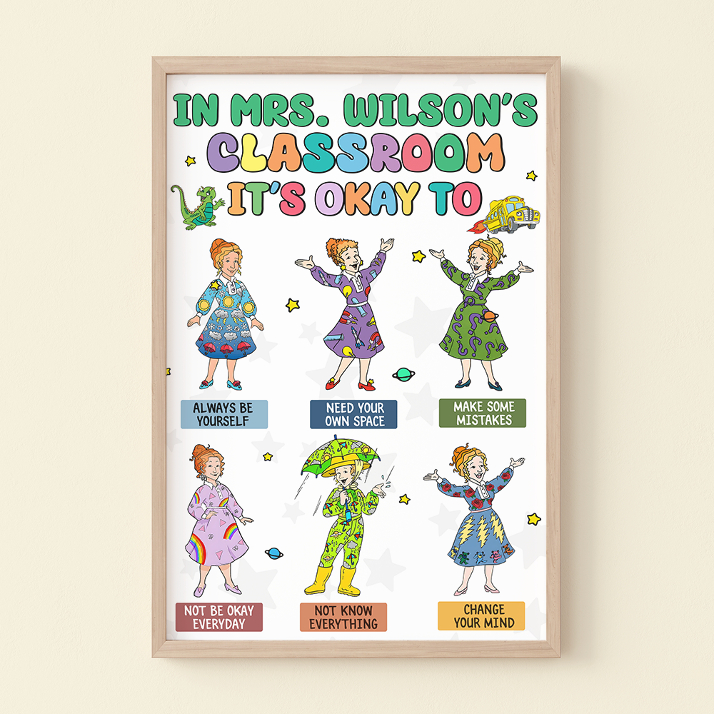 Personalized Teacher Poster: Classroom Positive Affirmations Poster & Canvas PopCulturePrints