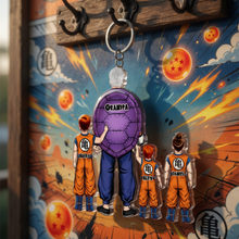Load image into Gallery viewer, "Superhero Dad, Always There" - Hero Dad Power Keychain, Personalized Gift for Dad, Grandpa, and Loved Ones Keychains PopCulturePrints
